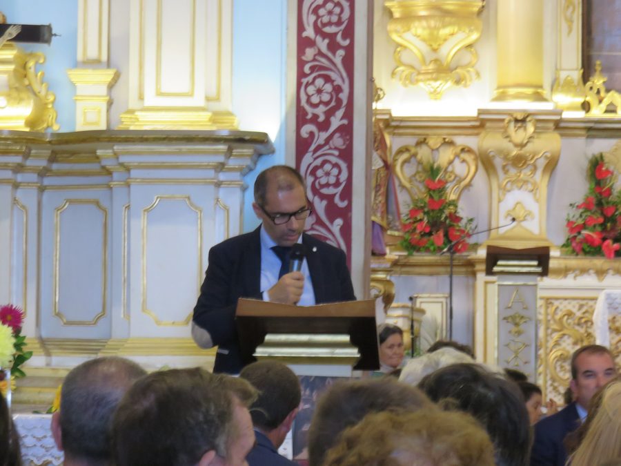 Innenraum der Kirche São Brás in Arco da Calheta