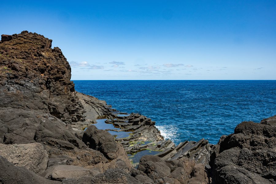 Poça das Lesmas, natürliche Lavapools an der Küste von Seixal auf Madeira