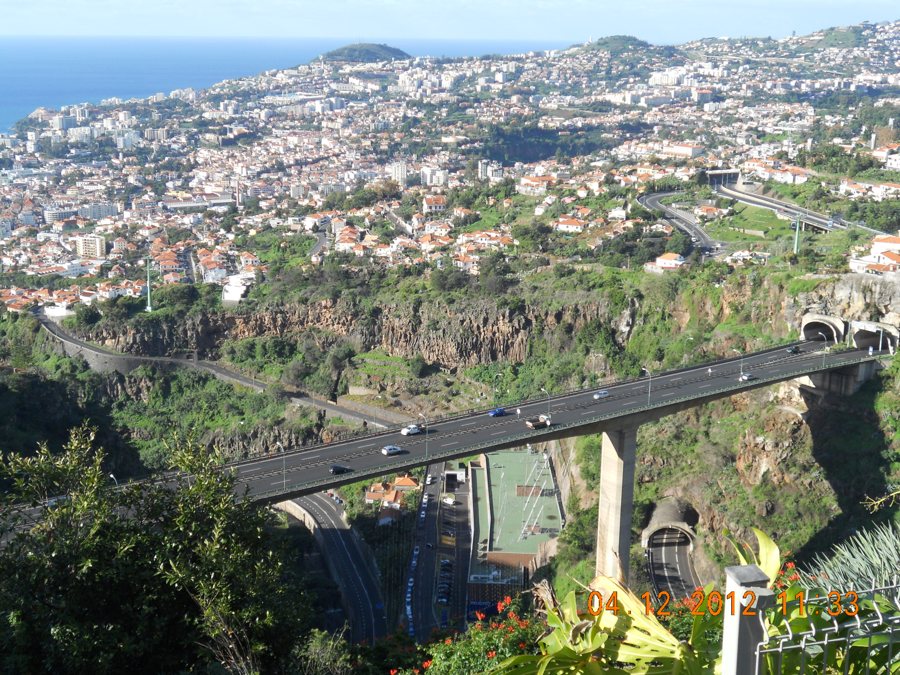 Panoramablick über Funchal und die Küstenstadt