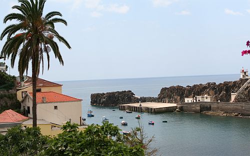 Aussicht auf den Hafen im Madeira Urlaub